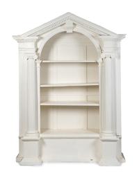 A Neoclassical Style White-Painted Architectural Cabinet — 20TH CENTURY