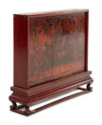 A Chinese Lacquered Table Screen
