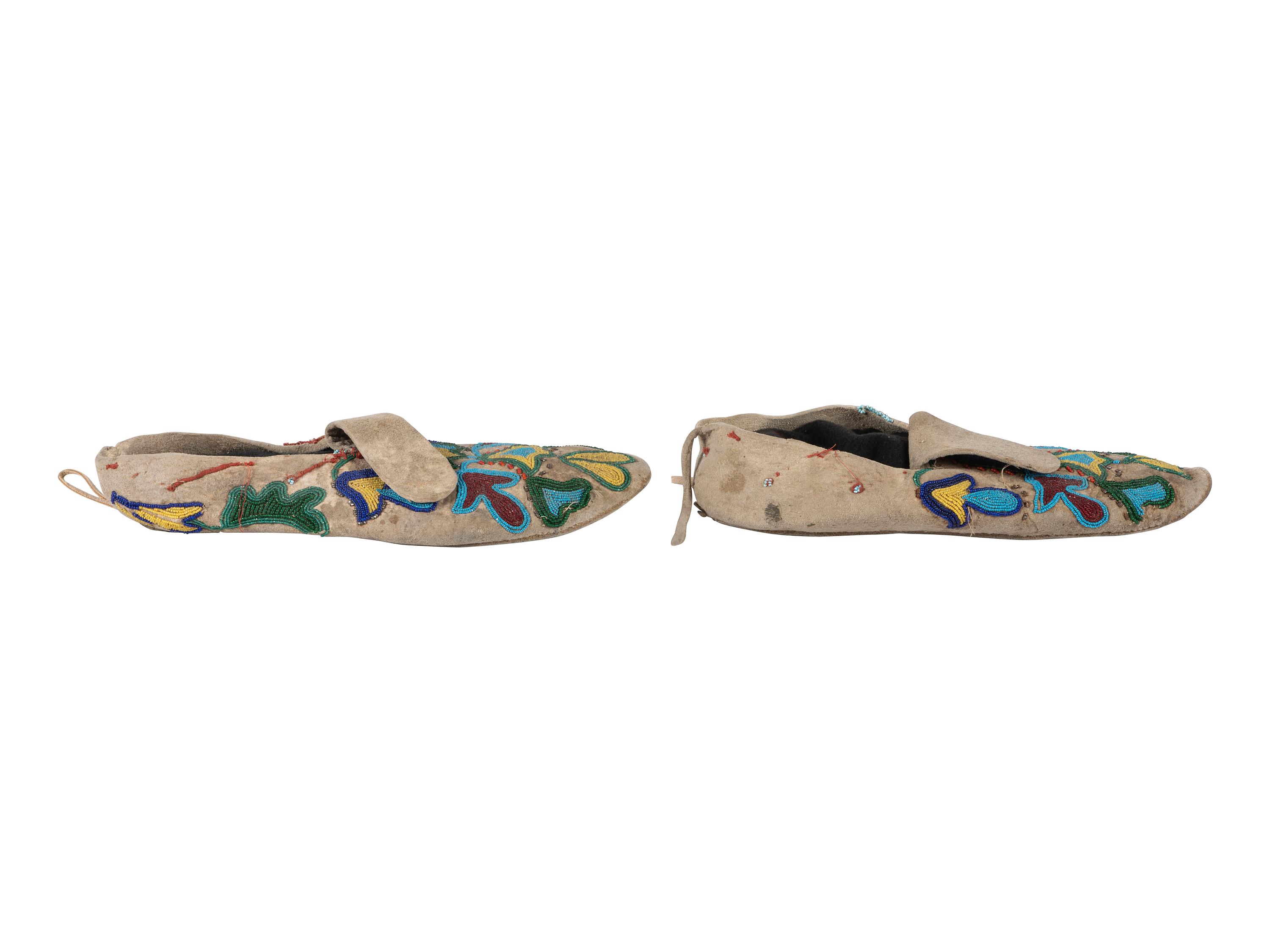Apsáalooke [Crow] Beaded Hide Moccasins