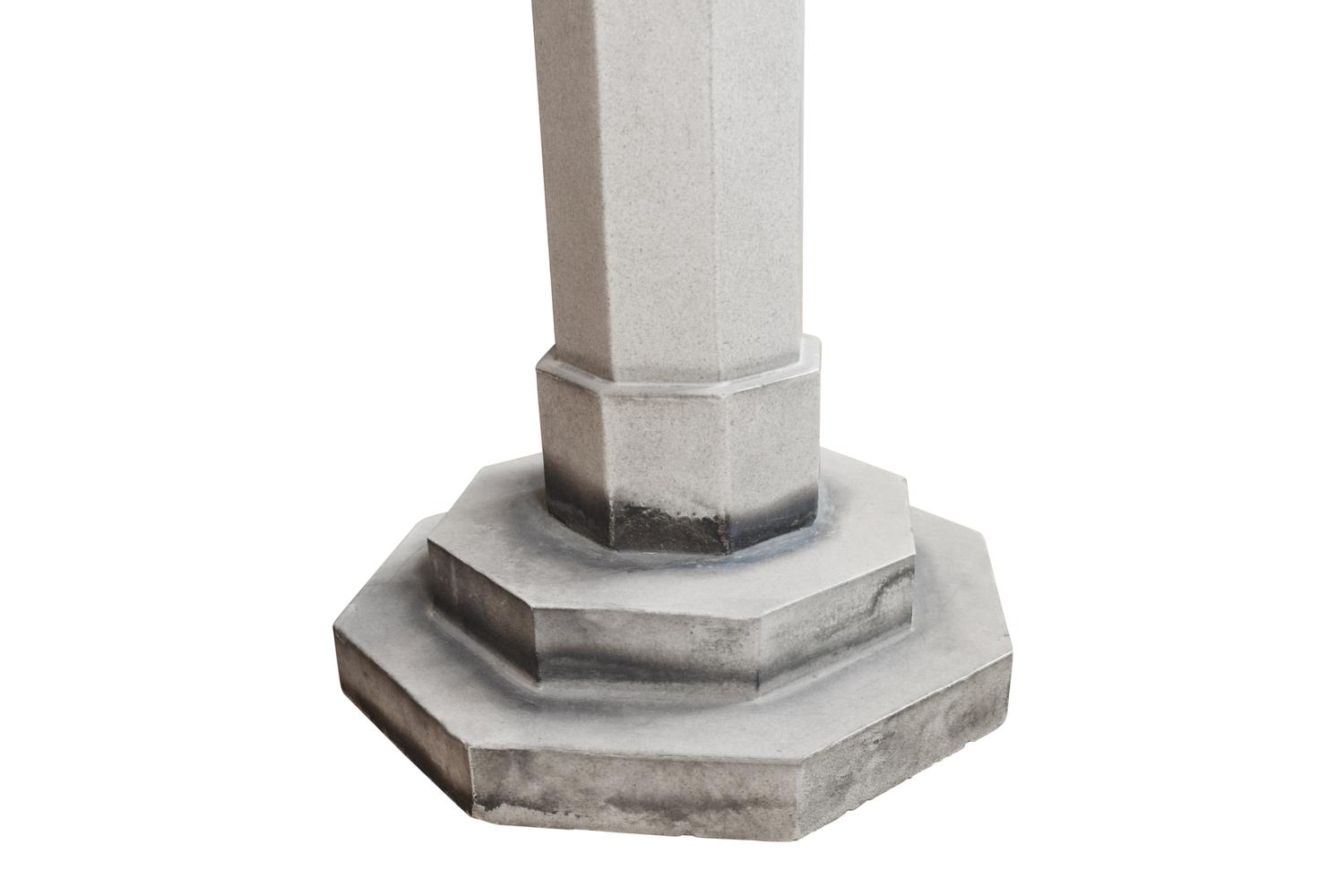 A Glazed Terra Cotta Pedestal 18" W x 18" D x 35" H — United States, Early 20th Century