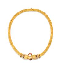 LALAOUNIS, YELLOW GOLD, DIAMOND AND MULTIGEM COLLAR NECKLACE