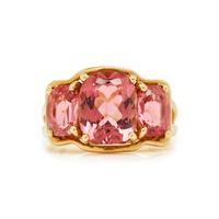 VERDURA, YELLOW GOLD AND PINK TOURMALINE RING