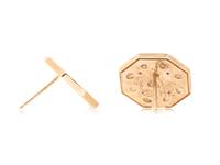 A.G.A. CORREA & SON, YELLOW GOLD, RUBY, AND DIAMOND SAILOR'S VALENTINE EARRINGS