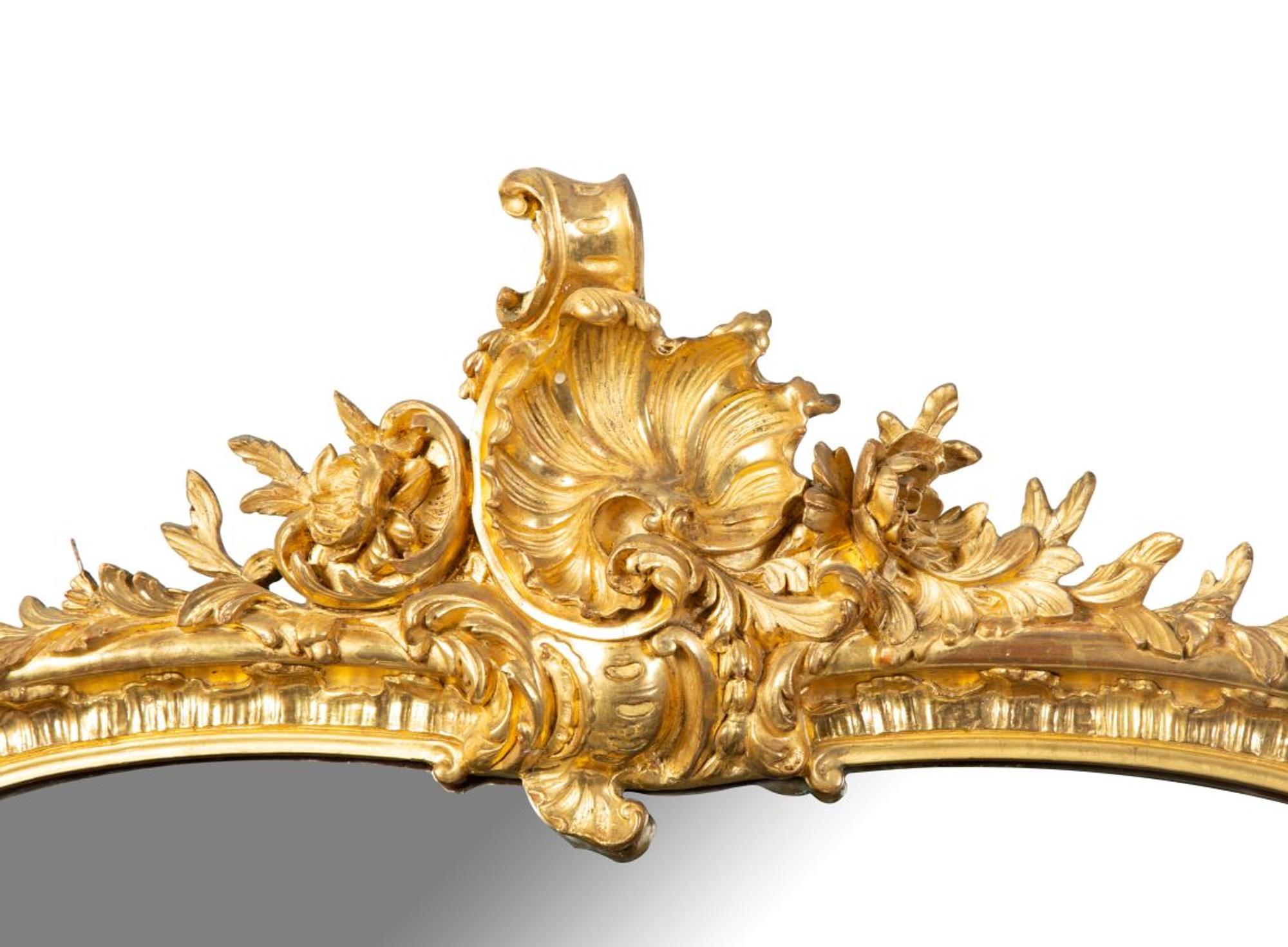A Louis XV Style Giltwood Mirror — 19TH CENTURY