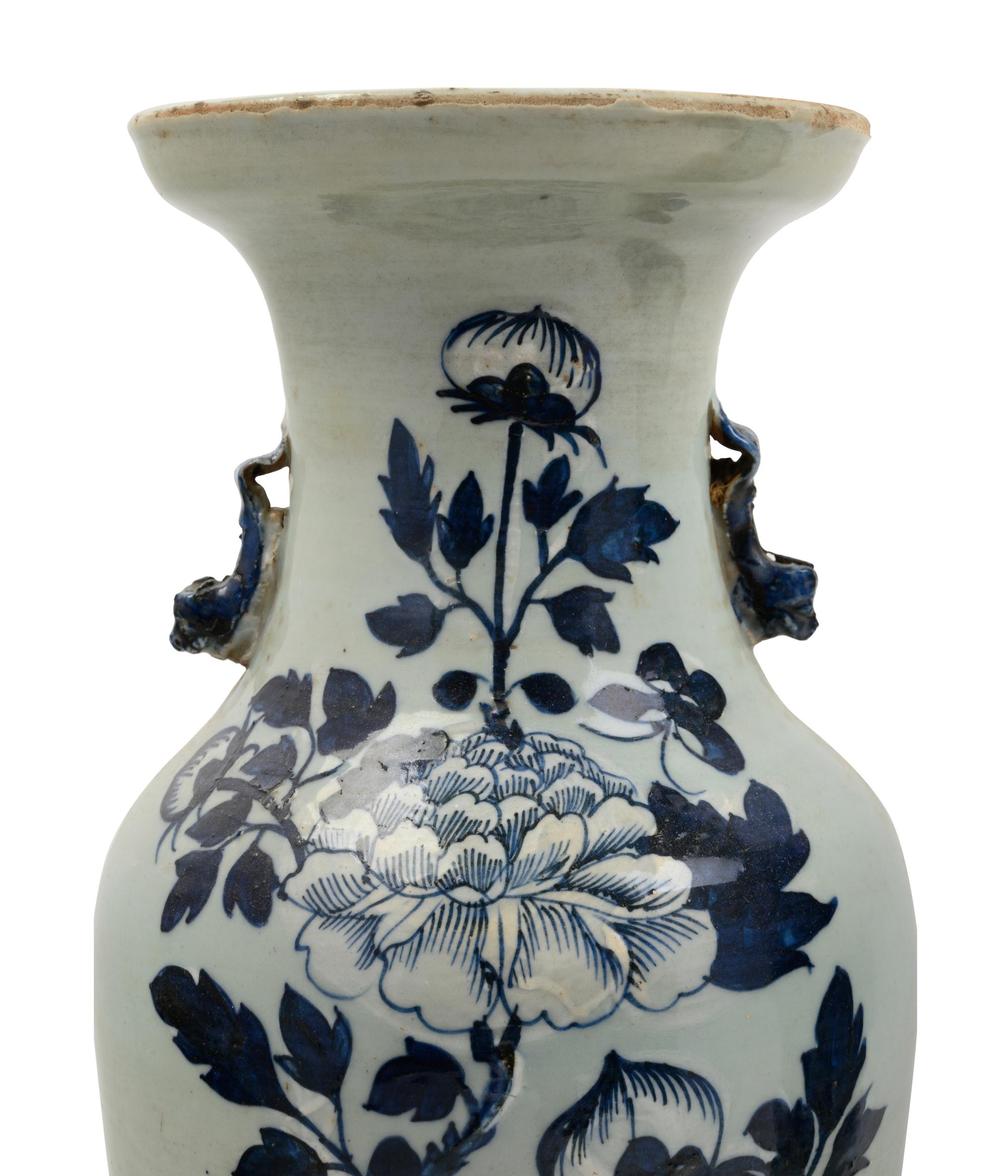 Two Chinese Blue and White Porcelain Vases