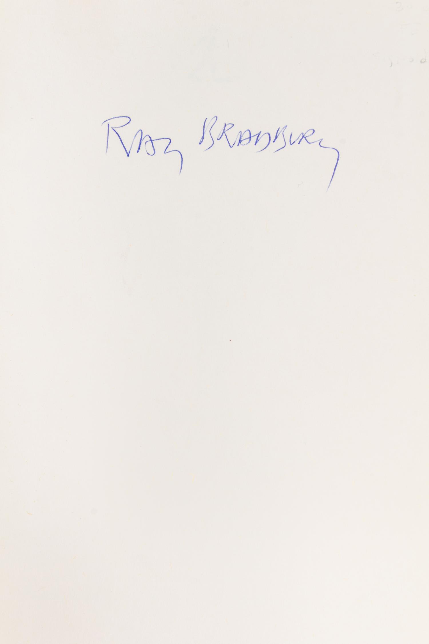 BRADBURY, RAY. The Machineries of Joy: Short Stories. New York, 1964. First edition, signed.