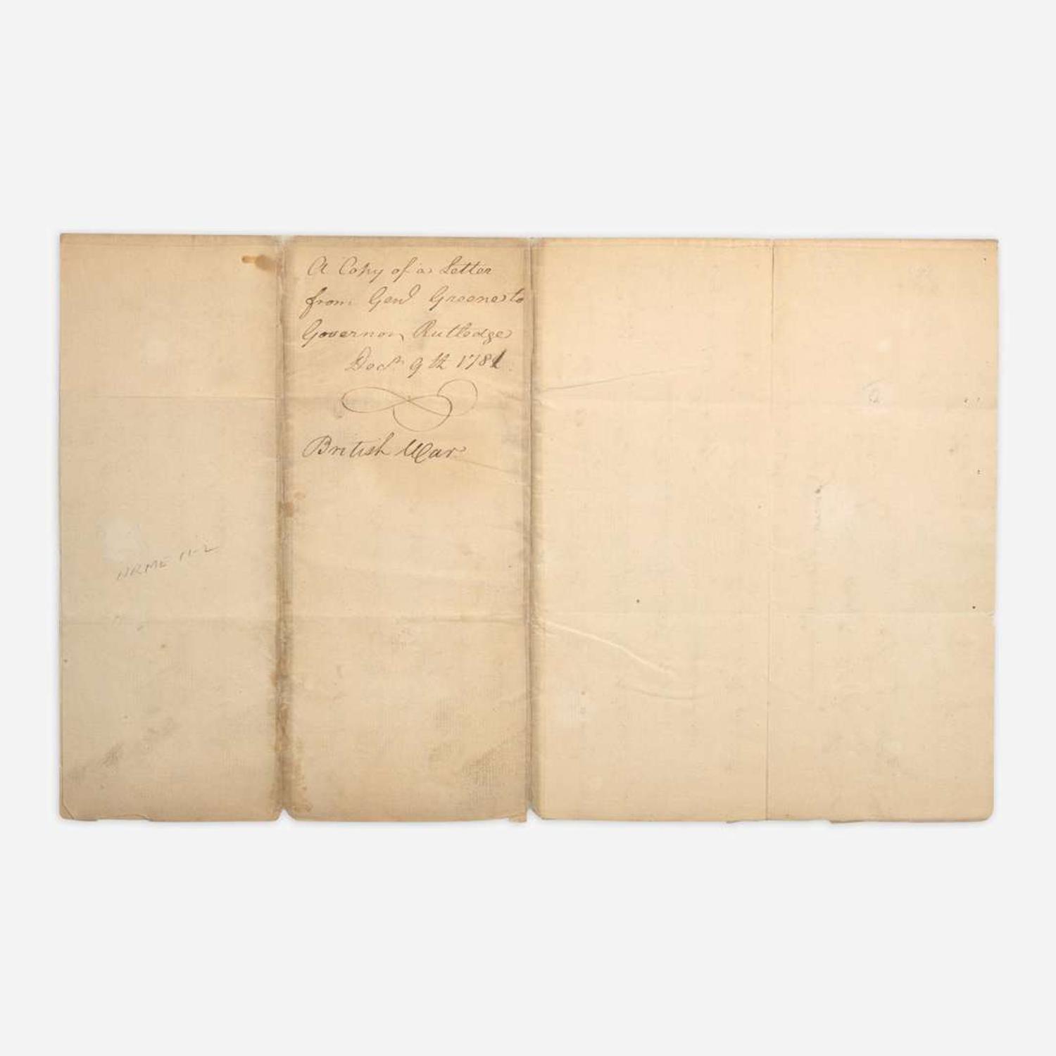[American Revolution] (Greene, Nathanael) Manuscript Letter