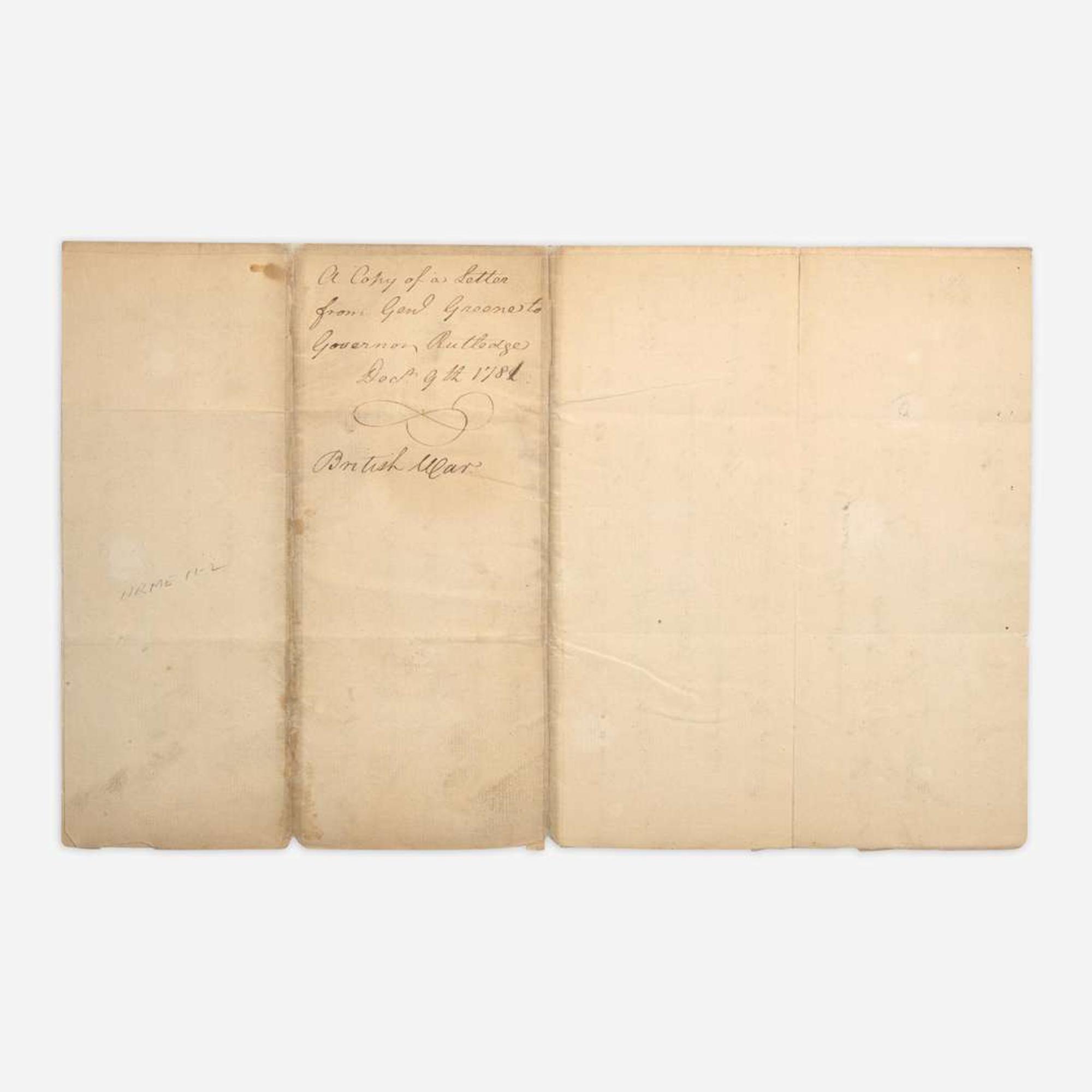 [American Revolution] (Greene, Nathanael) Manuscript Letter