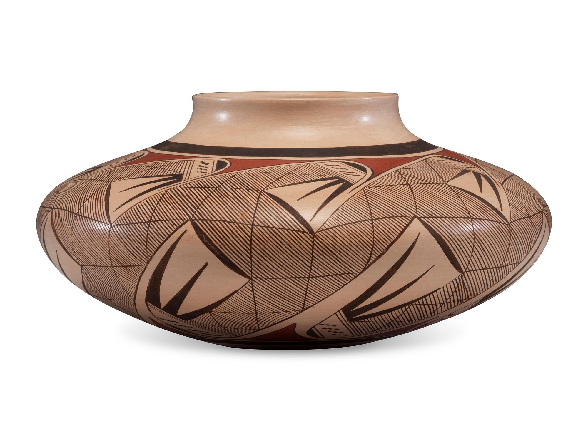 Pottery Jar, with Migration Pattern