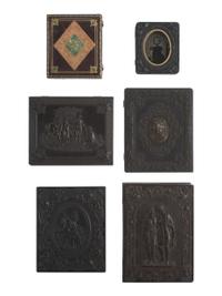 [EARLY PHOTOGRAPHY]. 6 Union cases, many containing portraits, incl. Capture of Major Andre .