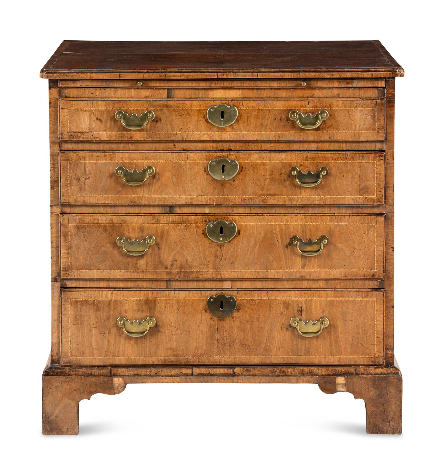 A George II Walnut Chest of Drawers