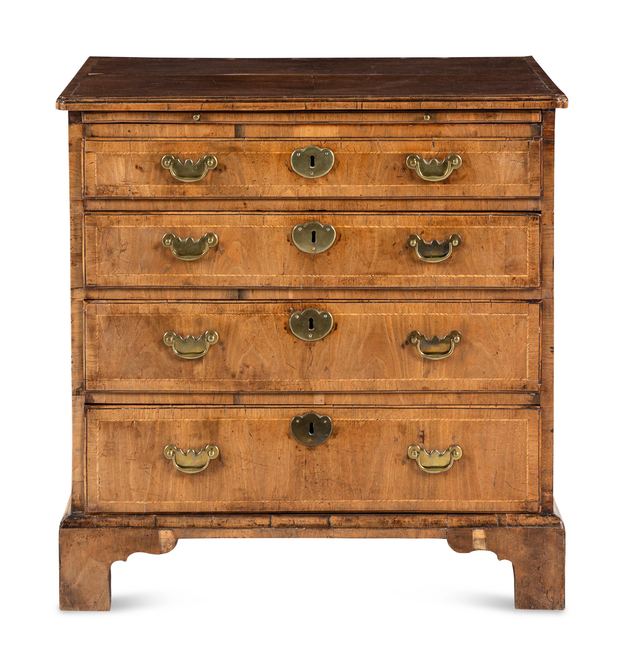 A George II Walnut Chest of Drawers