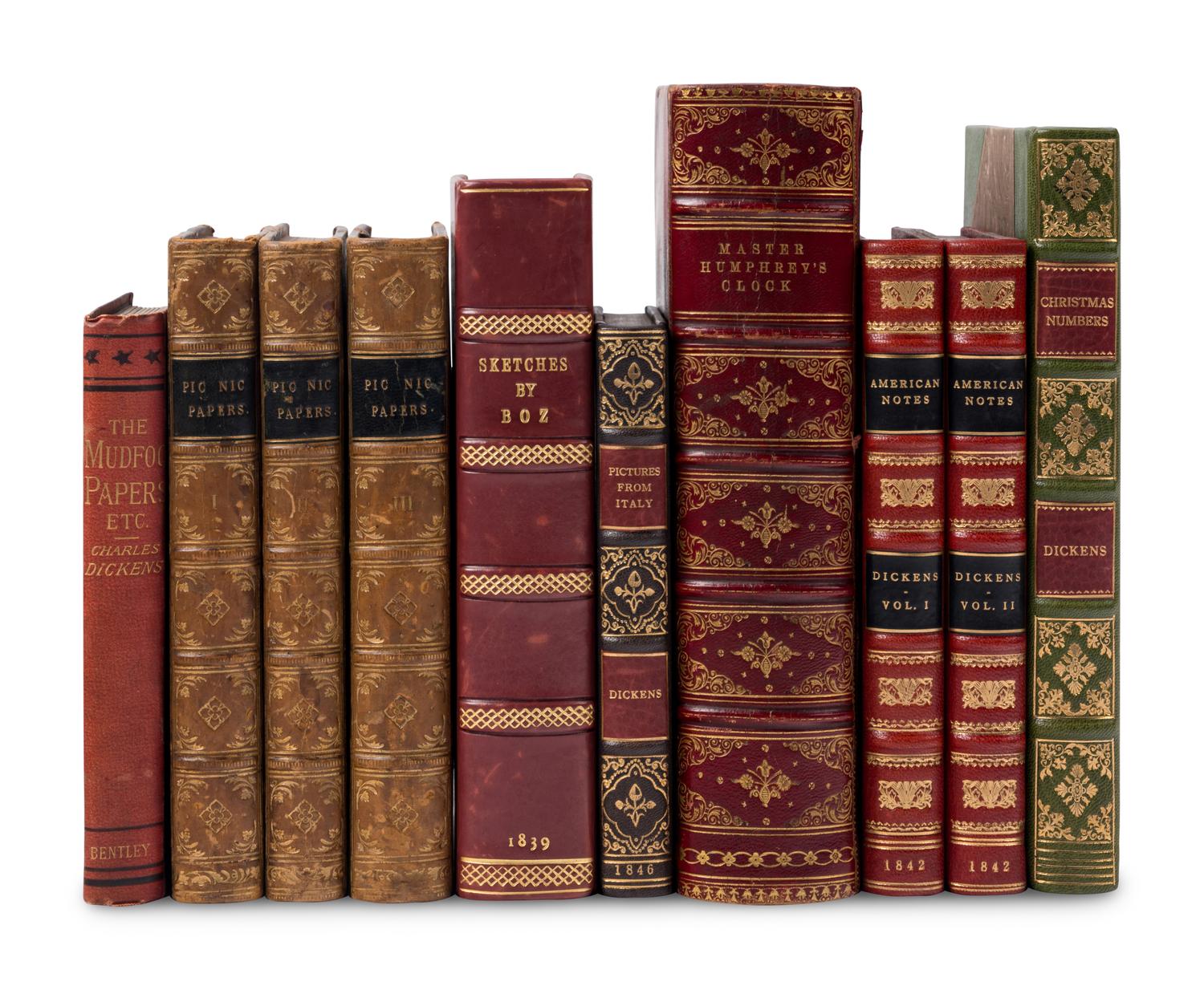 DICKENS, Charles (1812-1870). A group of 7 essay and short fiction works, comprising: