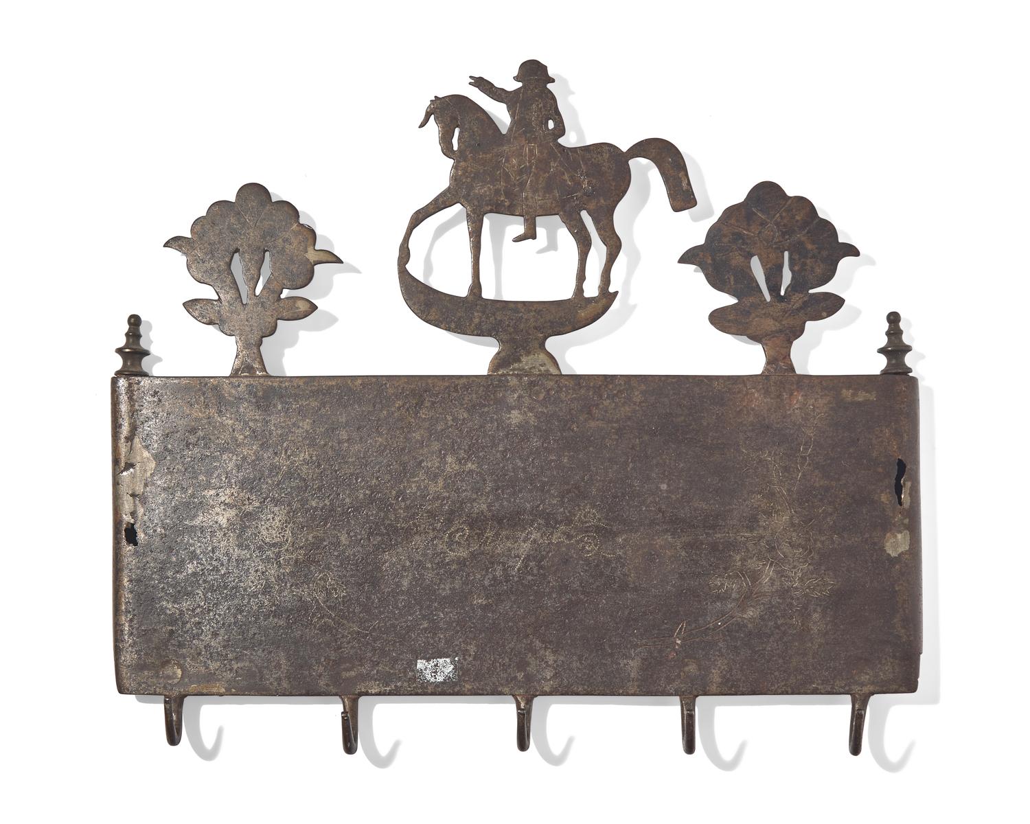 An Assorted Group of Six Wrought Iron Kitchen and Fireplace Accessories, Most French or Flemish, 18th and Early 19th Century