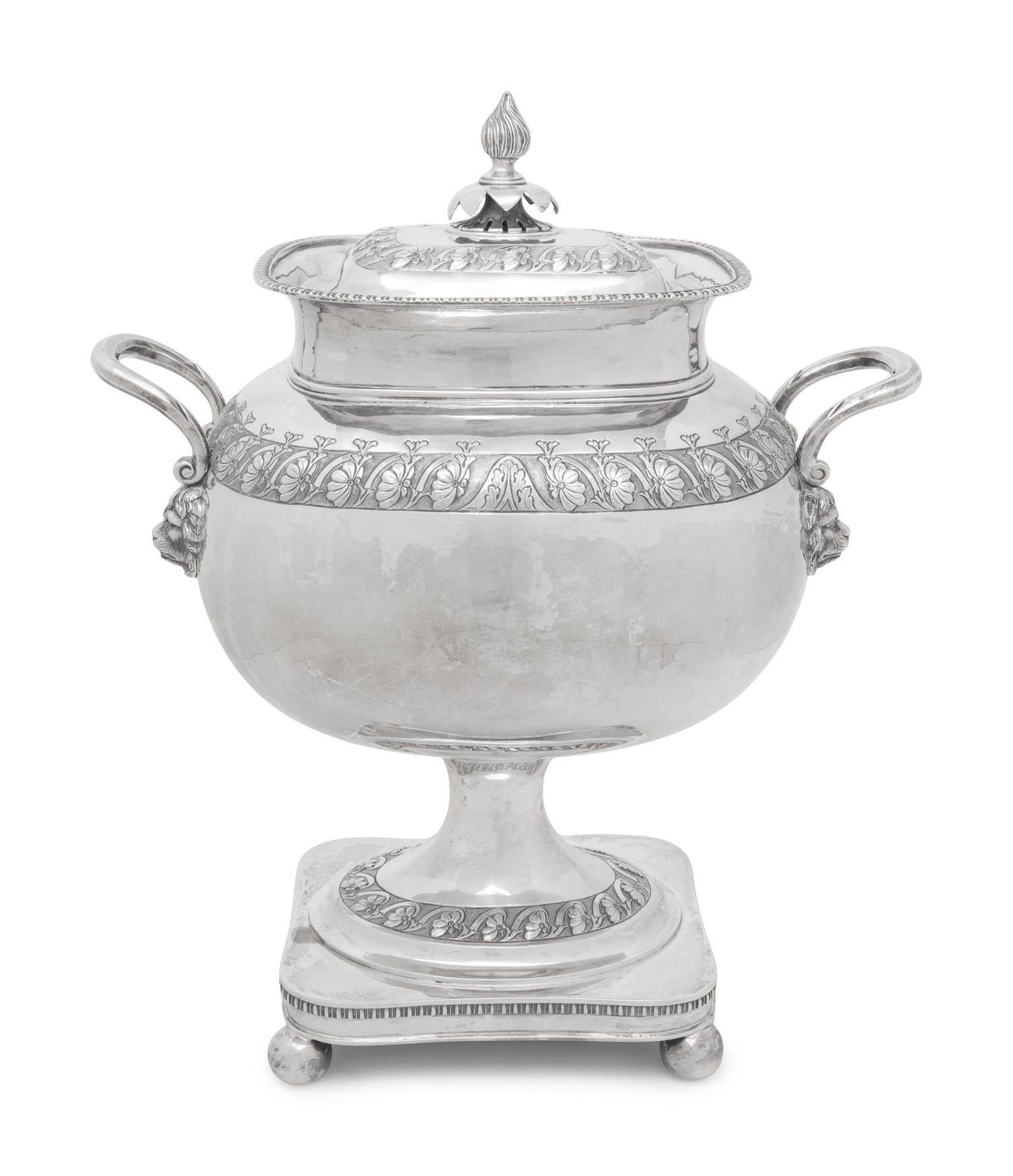 An Irish George III Silver Tea Urn