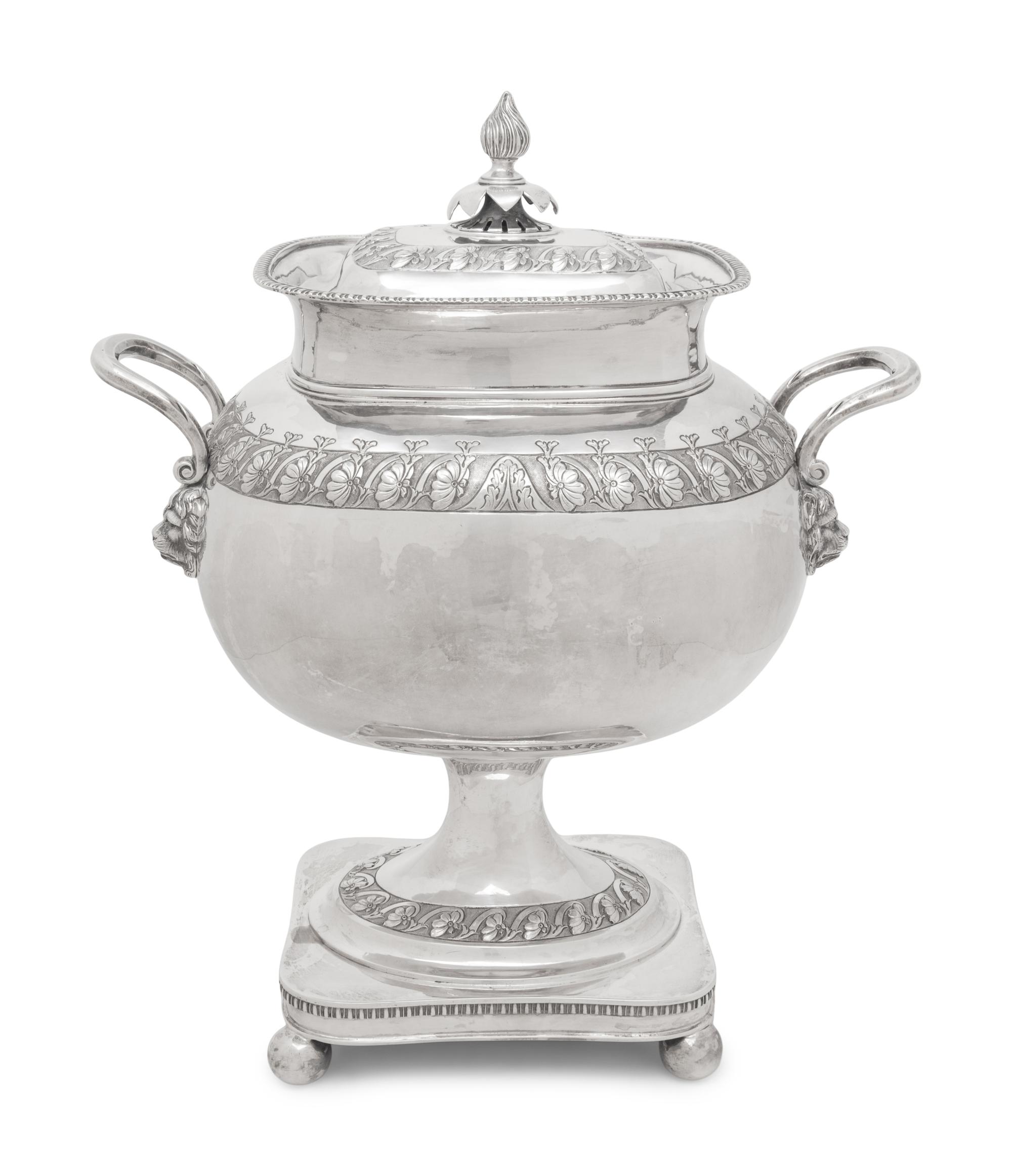 An Irish George III Silver Tea Urn