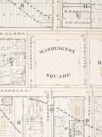 A group of 5 maps of Chicago streets, comprising: