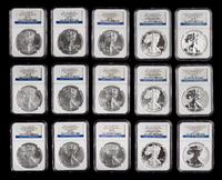 A Collection of United States 2011 Silver Eagle: Early Release $1 Proof and Mint Coins