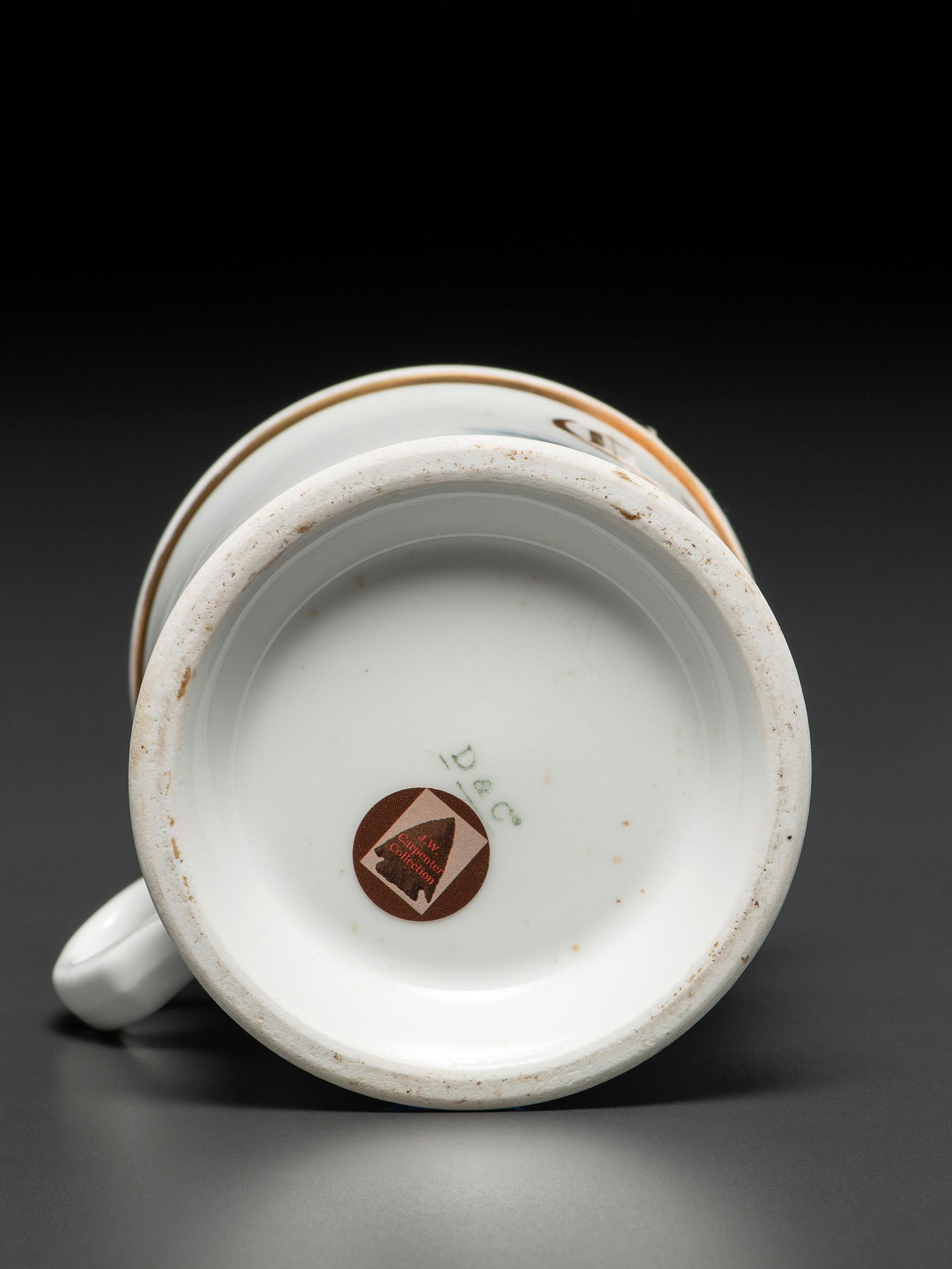 A Barge Tender's Porcelain Occupational Shaving Mug