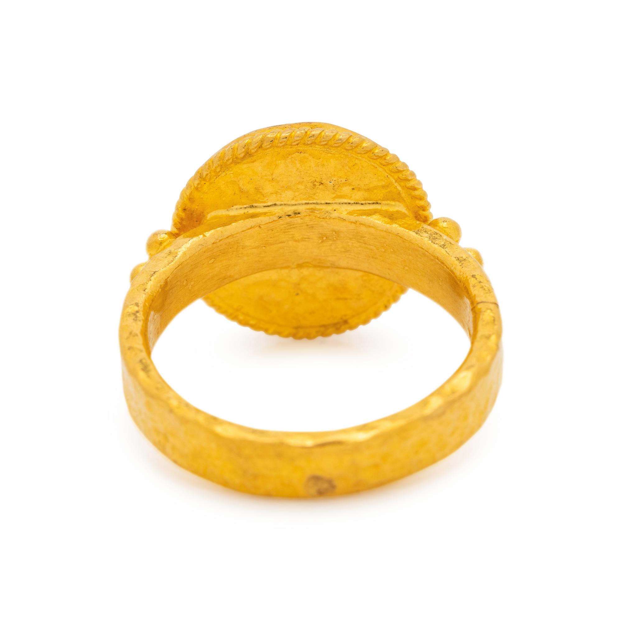 ARA, HIGH KARAT GOLD AND DIAMOND RING