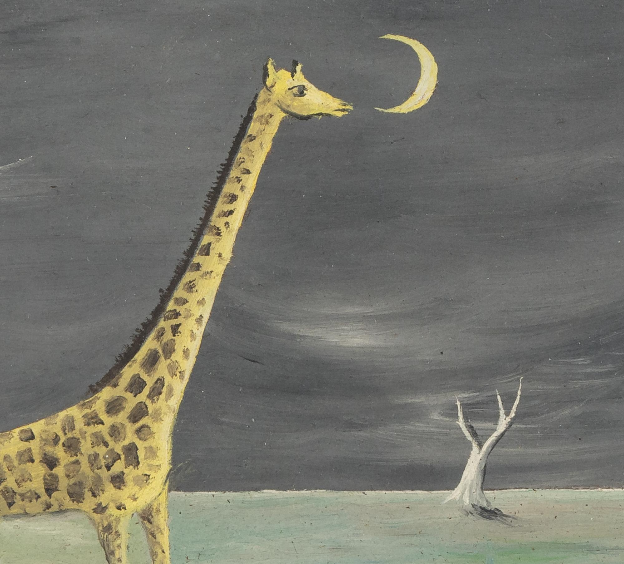 Giraffe and Moon