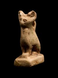 An Egyptian Faience Cat Pendant