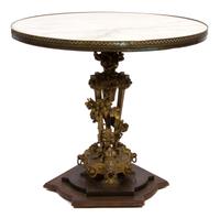 A Louis XVI Gilt Bronze Table Height 27 x diameter 30 1/4 inches. — 19TH CENTURY