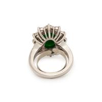 JADEITE AND DIAMOND RING