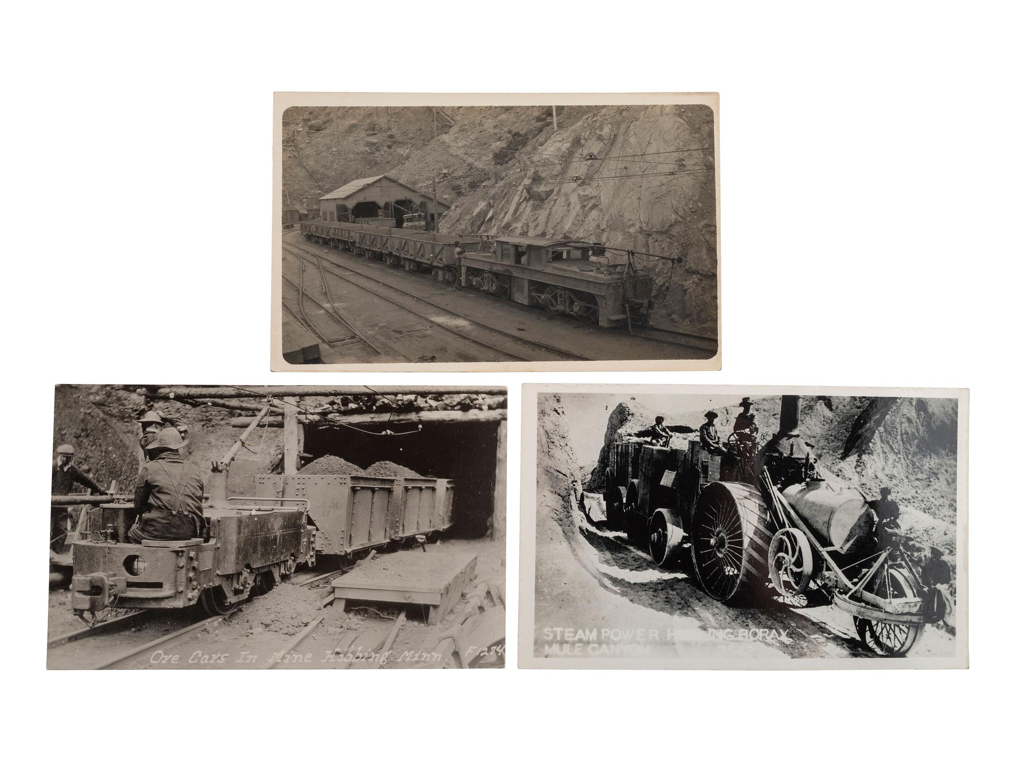 [MINING]. A group of approx. 80 RPPCs & photographs of mining and oil drilling.