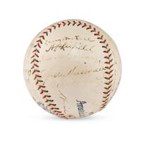 A 1927 Detroit Tigers Team Signed Autograph Baseball Featuring Hall of Famers Harry Heilmann, Heinie Manush and Charlie Gehringer (PSA Letter of Authenticity),