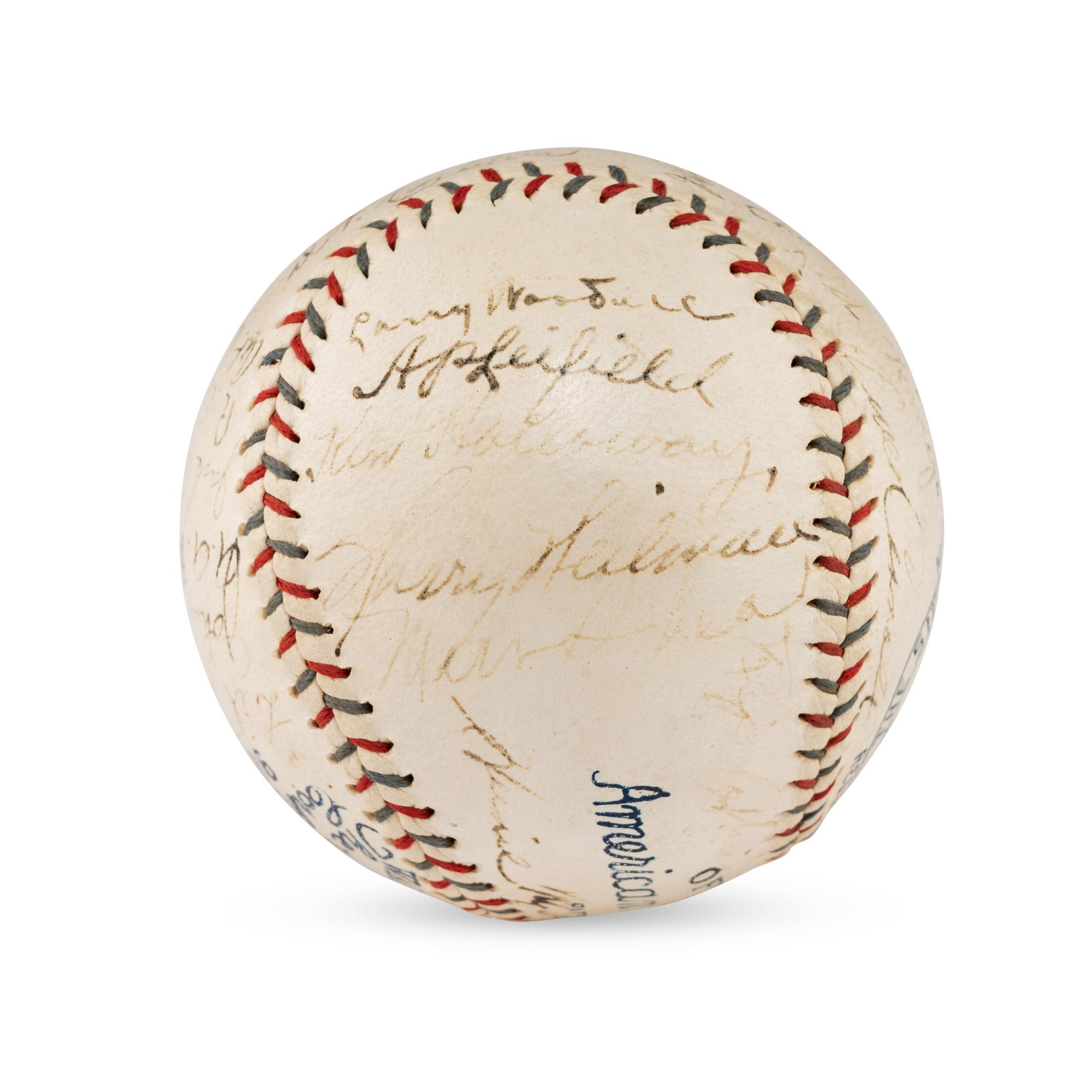 A 1927 Detroit Tigers Team Signed Autograph Baseball Featuring Hall of Famers Harry Heilmann, Heinie Manush and Charlie Gehringer (PSA Letter of Authenticity),