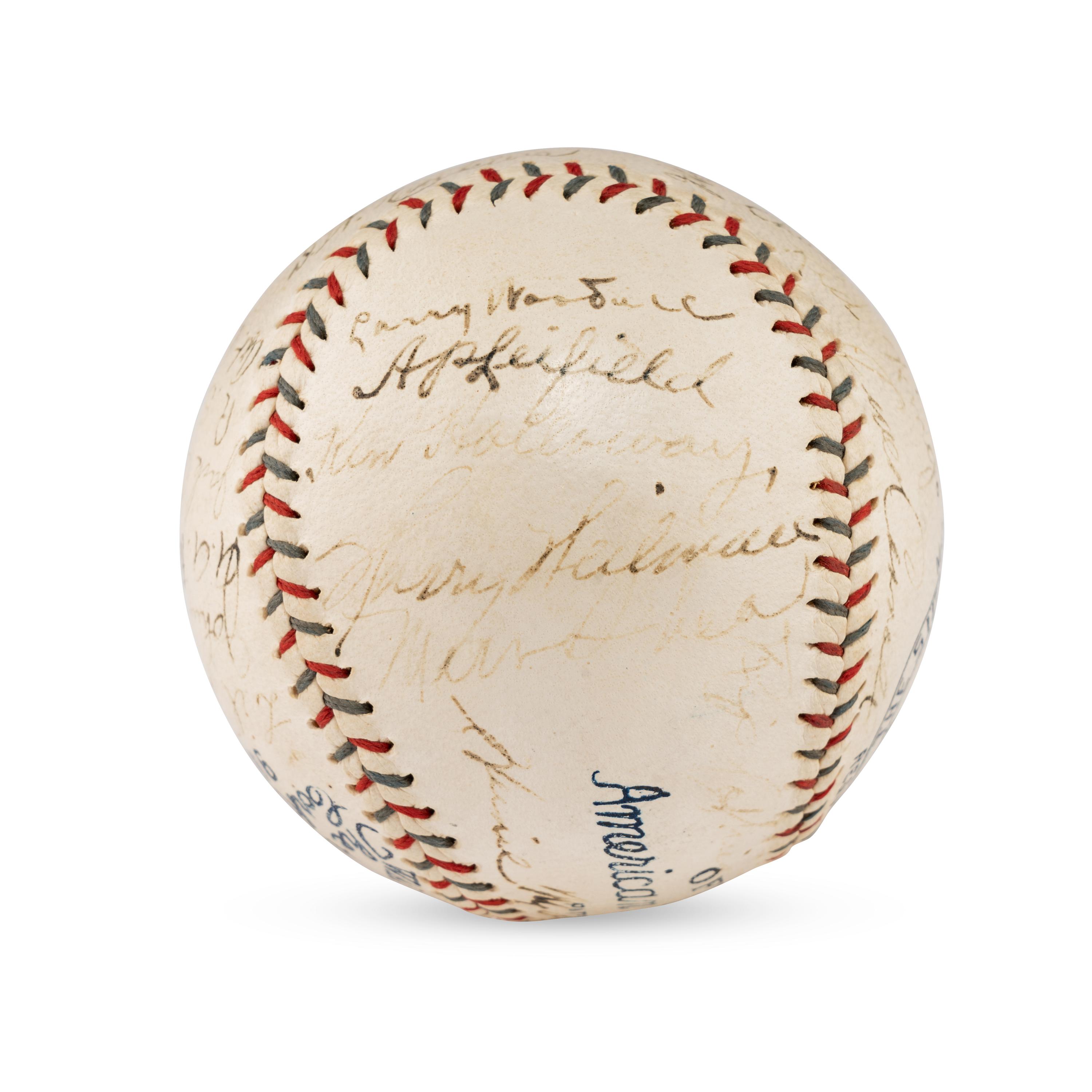 A 1927 Detroit Tigers Team Signed Autograph Baseball Featuring Hall of Famers Harry Heilmann, Heinie Manush and Charlie Gehringer (PSA Letter of Authenticity),