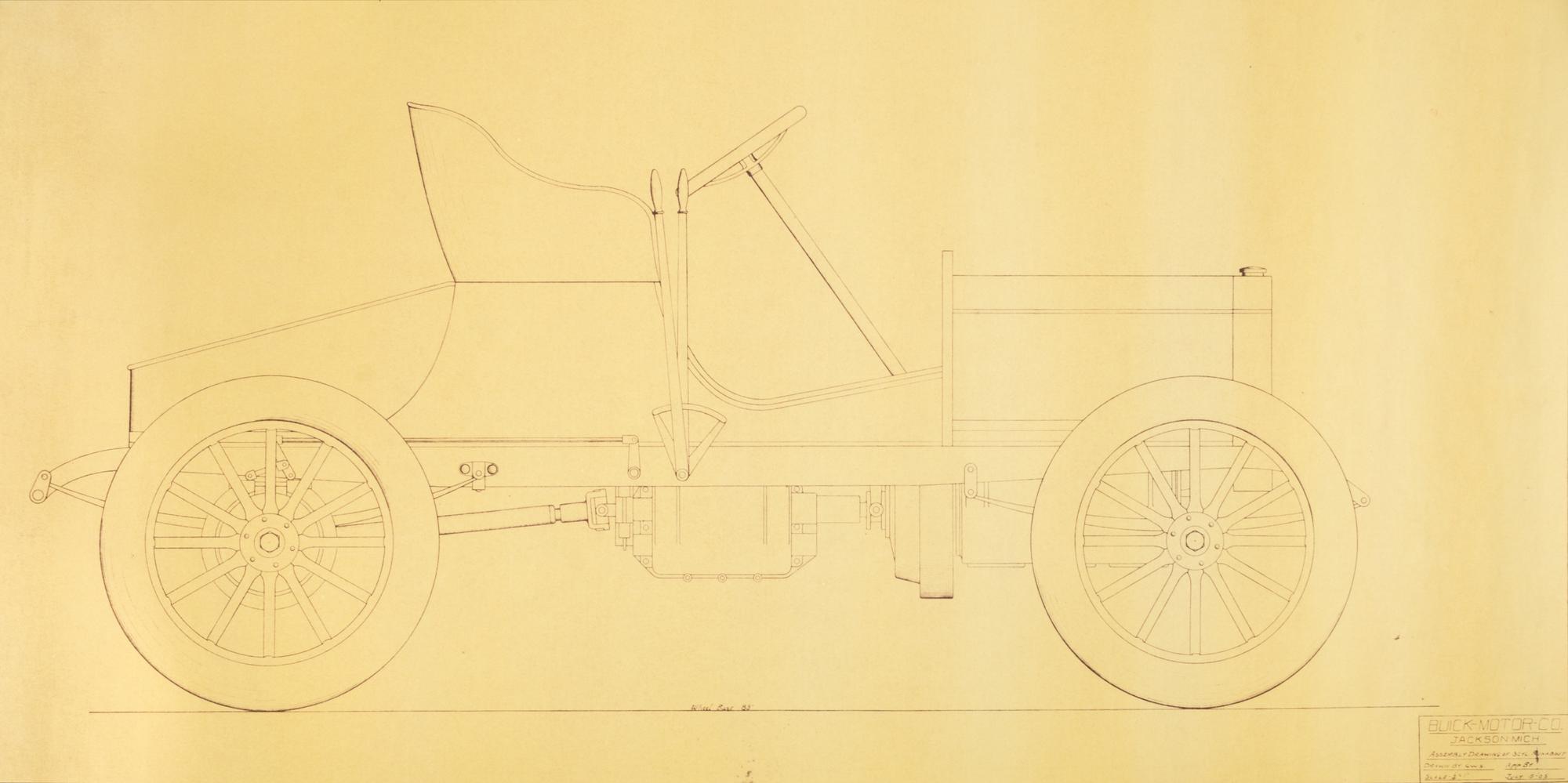 (ENGINEERING) BUICK MOTOR COMPANY. A group of blueprints for early Buick automobiles.