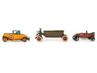 Three Painted Tin Vehicles