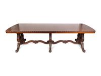 A Victorian Style Carved Mahogany Library/Map Table stamped E.M. Tennant — 20TH CENTURY
