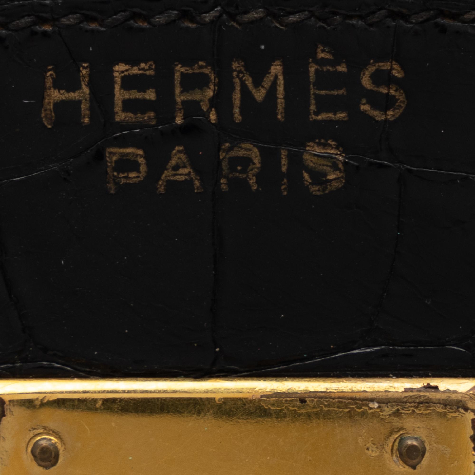 Vintage Hermès, Kelly 32 in Noir Alligator