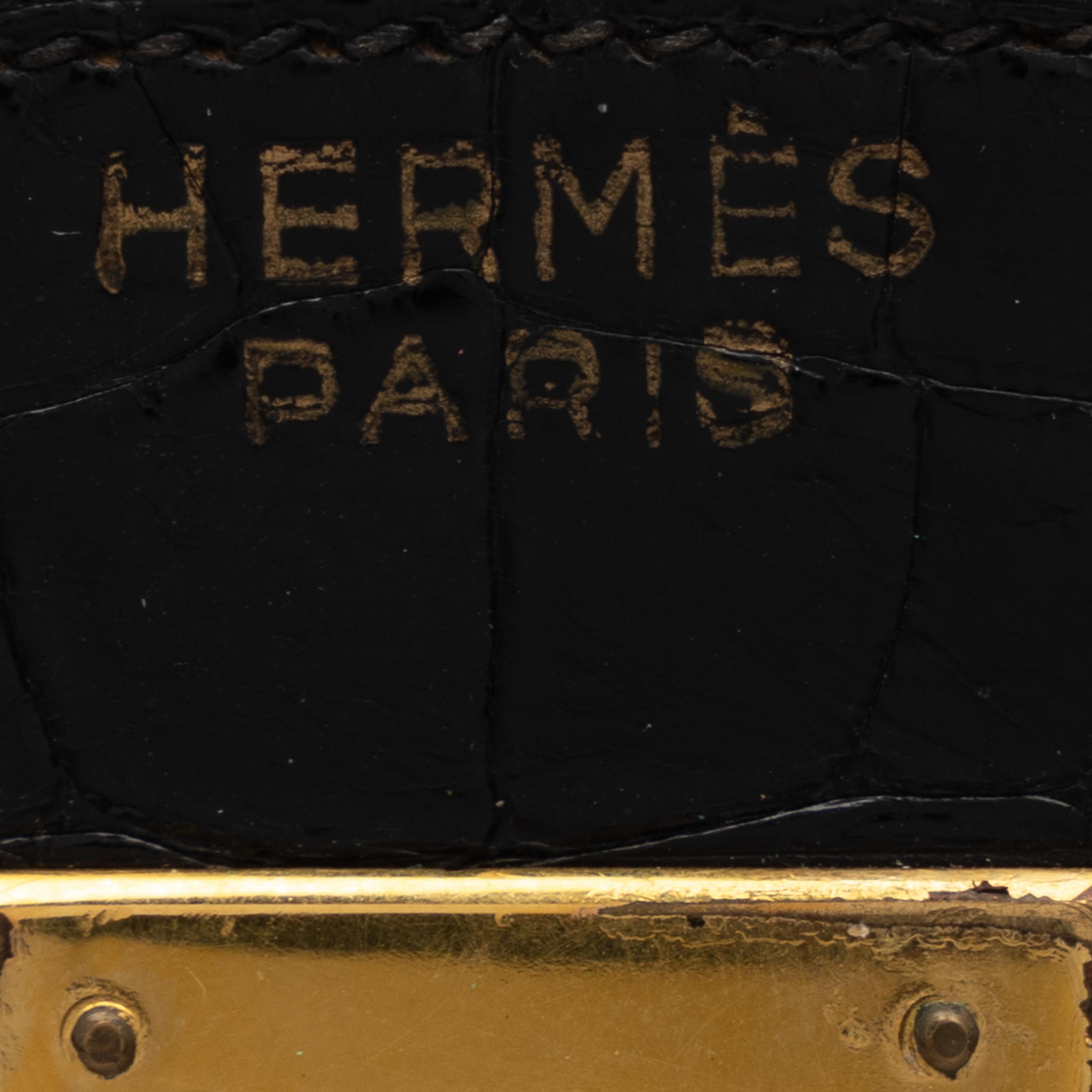 Vintage Hermès, Kelly 32 in Noir Alligator