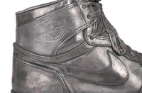 A Nike Air Jordan 1 Silver Cast Basketball Shoe Crafted for Michael Jordan's 32nd Birthday
