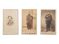 [CIVIL WAR]. A group of 3 CDVs of Brown Water Navy officers, incl. Lemuel G. Crane, Alexander C. Campbell, and D.C. Woods.