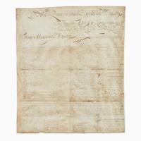 [Americana] [New York] Manuscript Document on Vellum