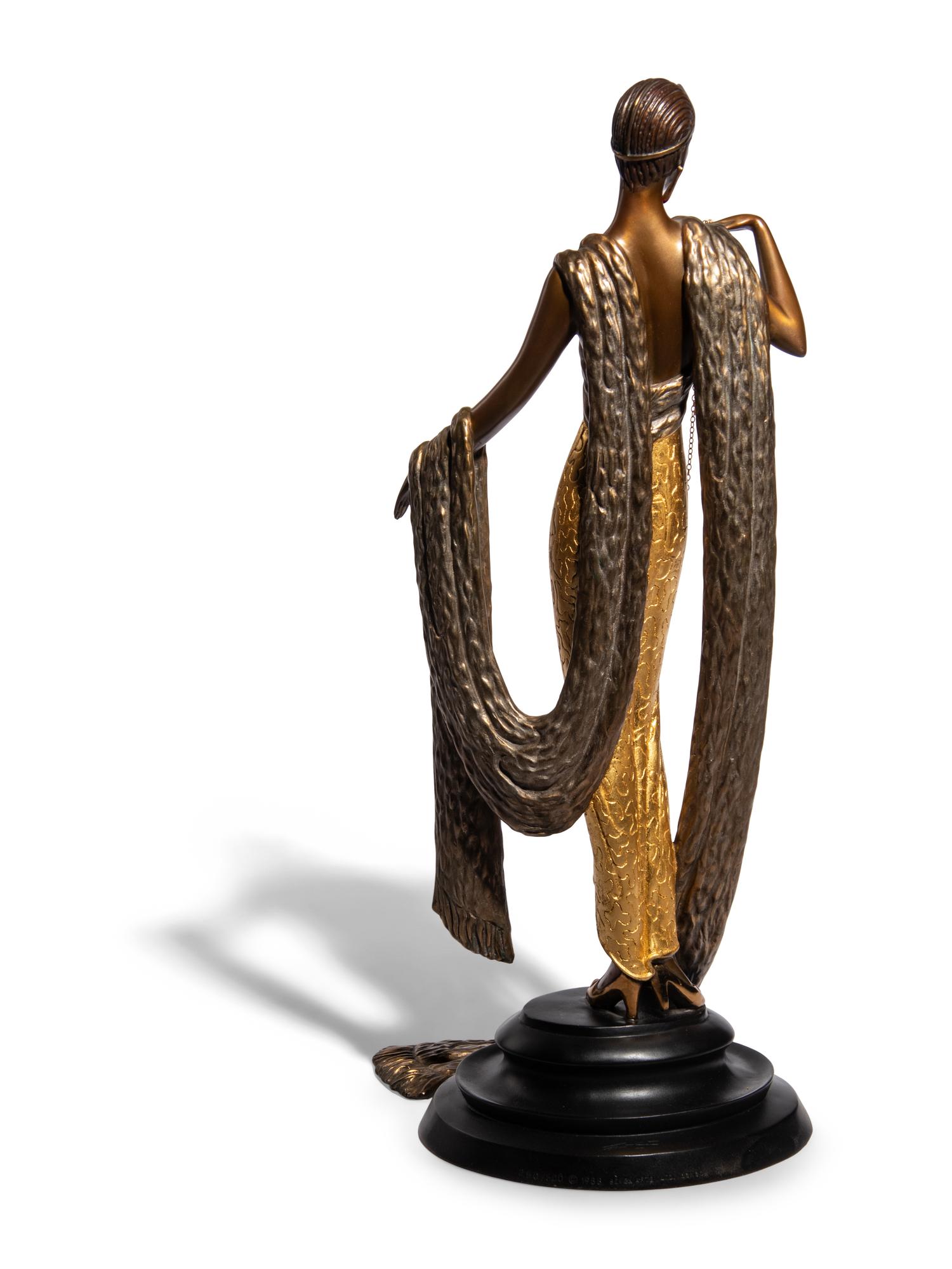 'Je L'Aime' polychrome bronze sculpture
