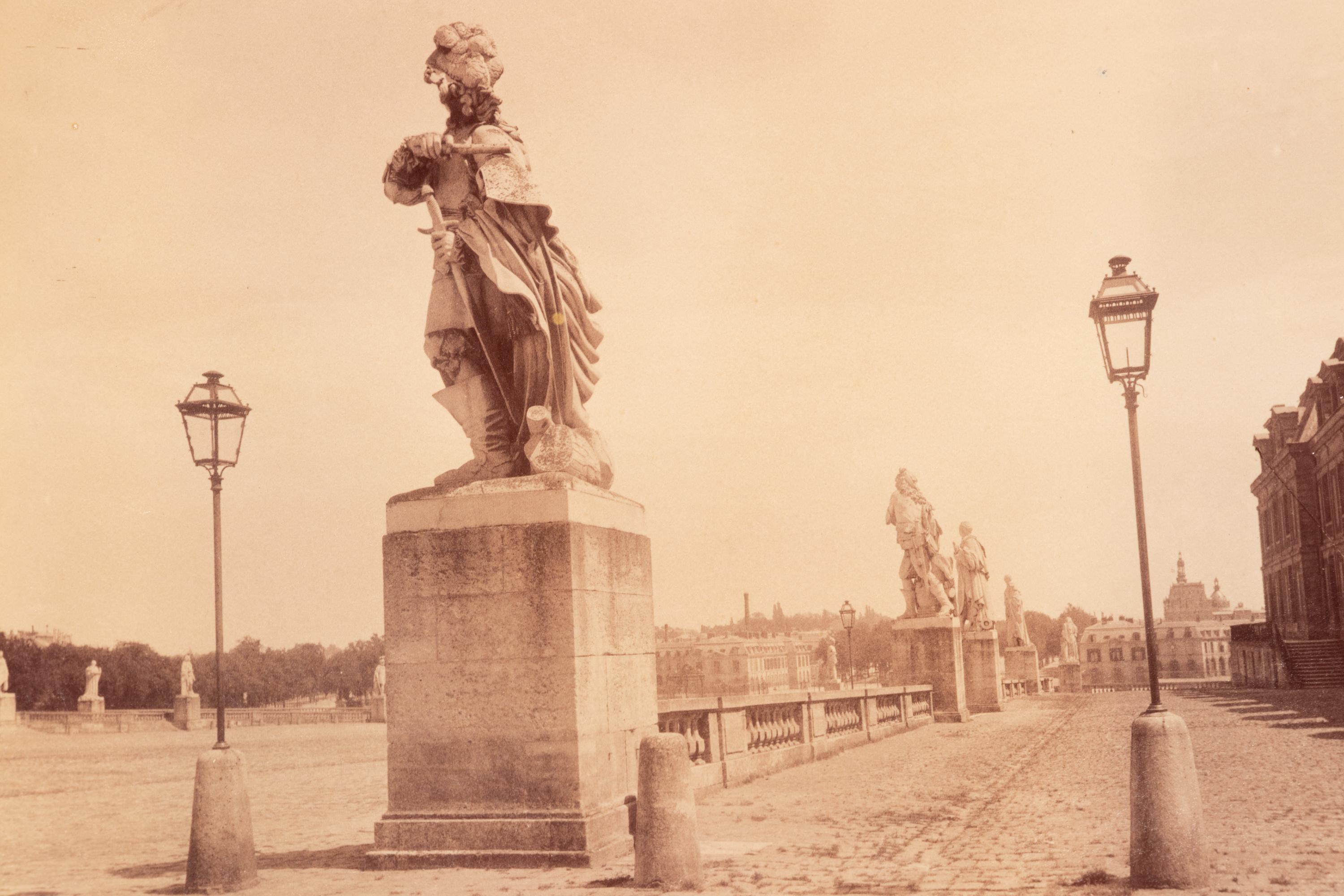 A group of five photographs depicting the grounds of Versailles ( Cours d'Honneur, Versailles , 1901; La Vénus accroupie, par Coysevox (Versailles) , 1902; Versailles - Bassin de Neptune, 1902; Versailles - l'Orangerie, 1903; Grand Trianon - le Buffet , 1906)