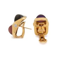 SCHLUGER, MULTIGEM AND DIAMOND EARCLIPS