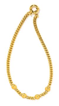 A Gianni Versace Goldtone Heavy Link Necklace, Length: 18".