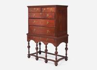 A William & Mary walnut high chest, probably Southeastern Pennsylvania, circa 1700-1720