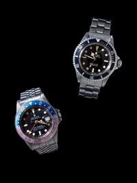 ROLEX, REF. 5513 STAINLESS STEEL TROPICAL GILT 'METERS FIRST SUBMARINER' WATCH