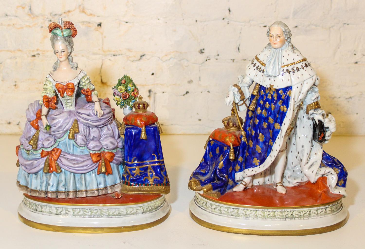Two Continental Porcelain Figures. Height 11 3/4 inches.