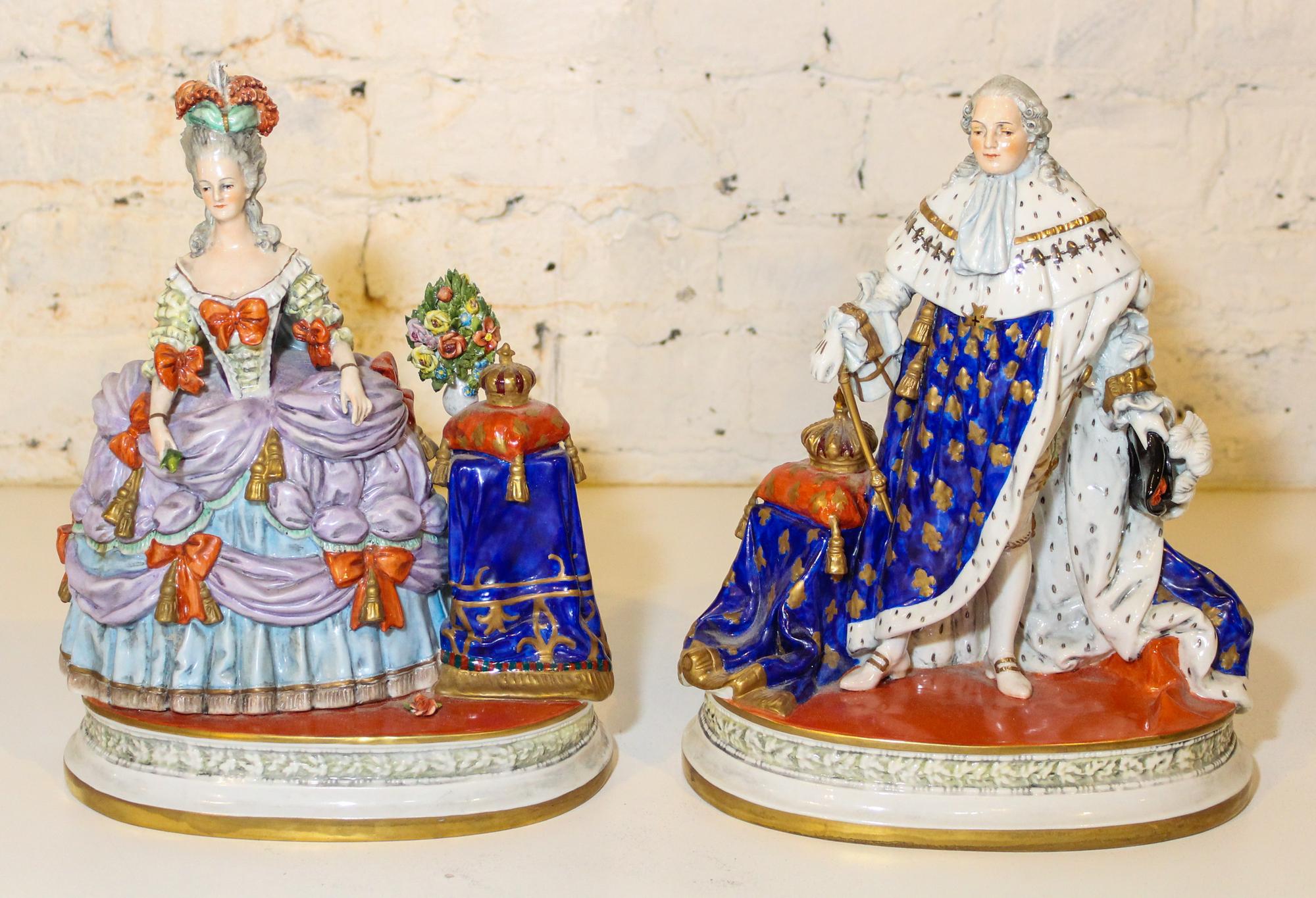 Two Continental Porcelain Figures. Height 11 3/4 inches.