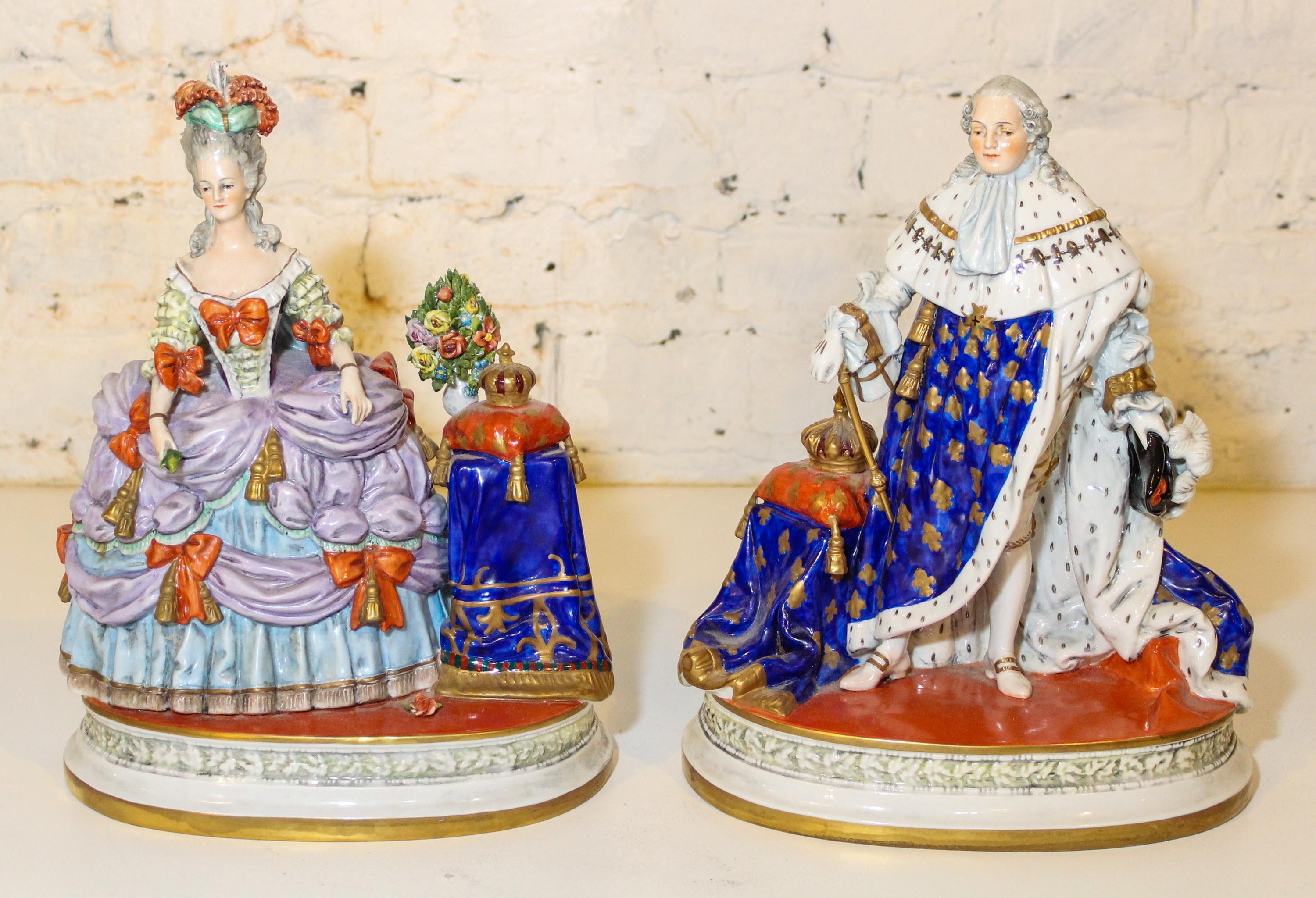 Two Continental Porcelain Figures. Height 11 3/4 inches.