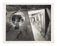Ezra Stoller (1915-2004) Cabaret theatre hall with bust, Taliesin West (Frank Lloyd Wright,) 1951